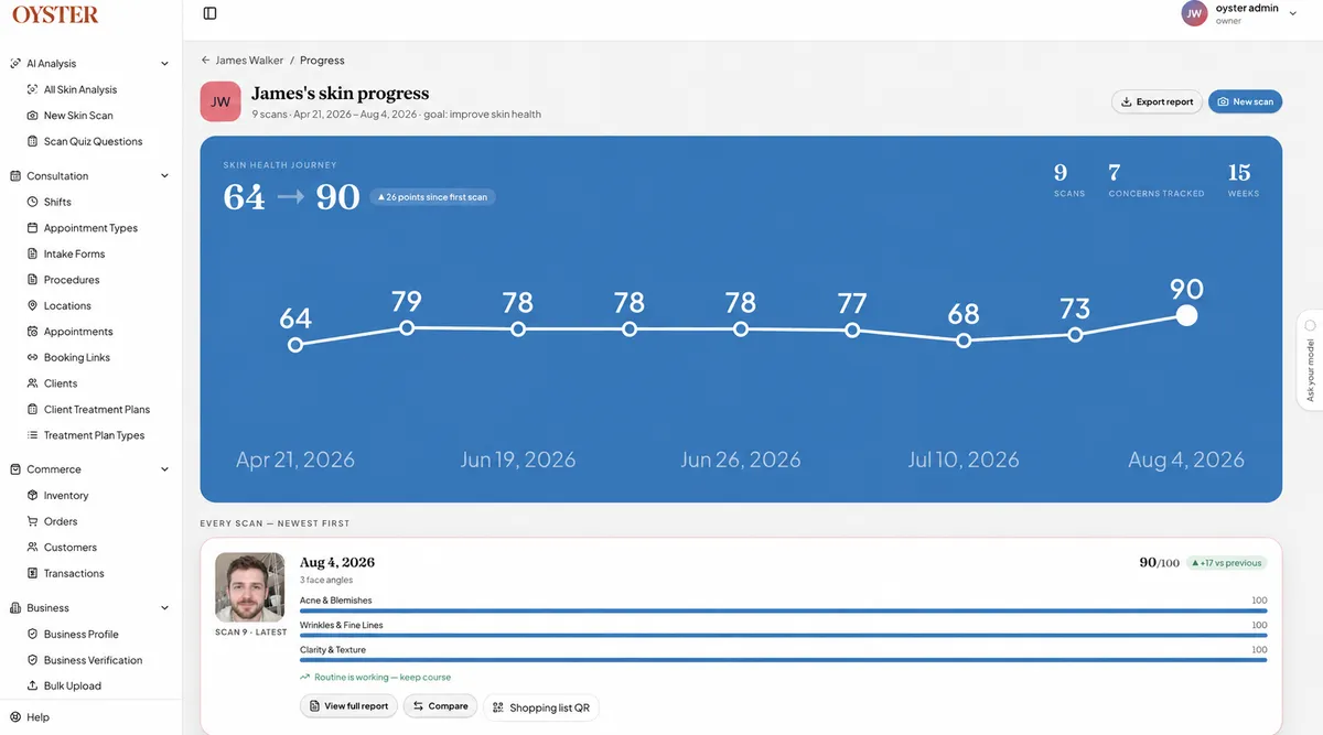 A reorder reminder reaching a customer through the CRM